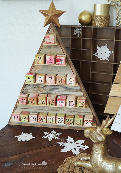 DIY Wood Advent Calendar - Feature by Saved by Love 